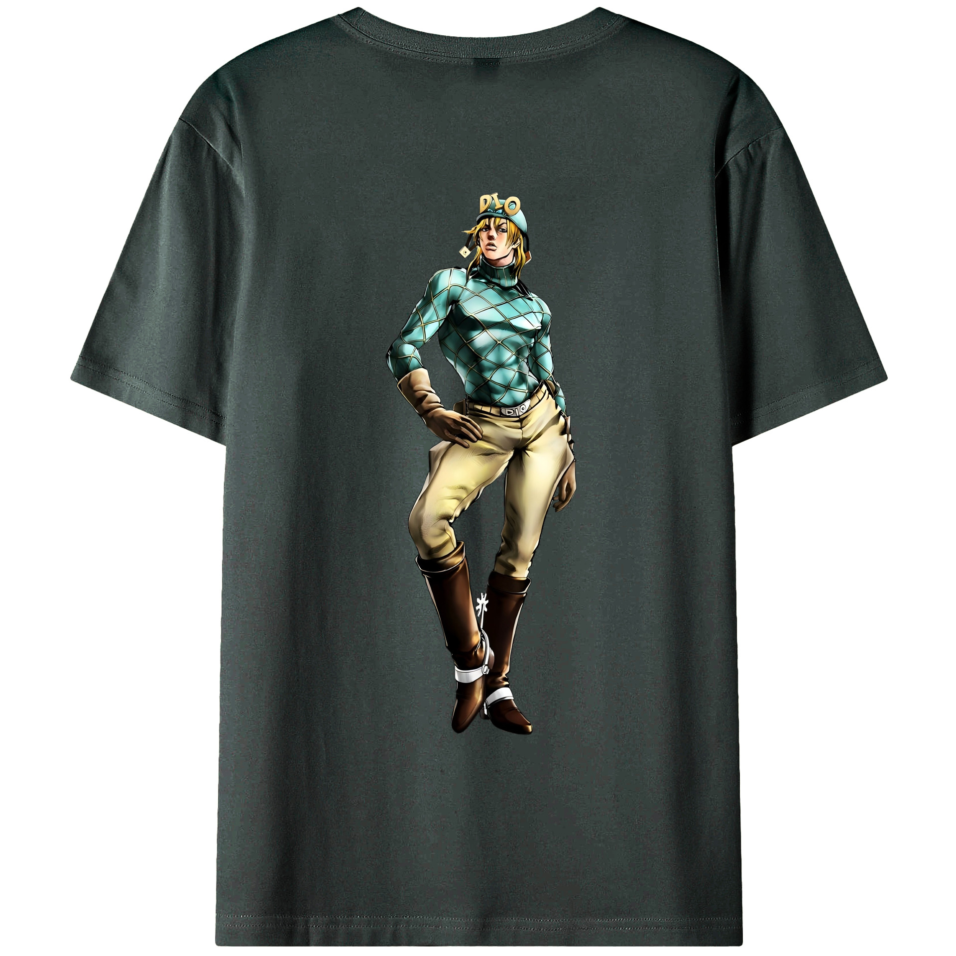（画像用） ジョジョの奇妙な冒険 ディオ?ブランドー JoJo's Bizarre Adventure Dio Brando 綿100％ メンズ半袖Tシャツ（バックプリント） 通気性
